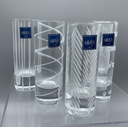 Mikasa “Cheers” Etched Shot Glasses Set/5 /hg