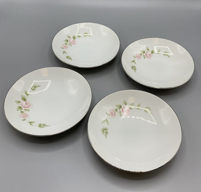 Mid-Century Style House “Tudor Rose” Fruit/Dessert Bowls Set/4 /hg