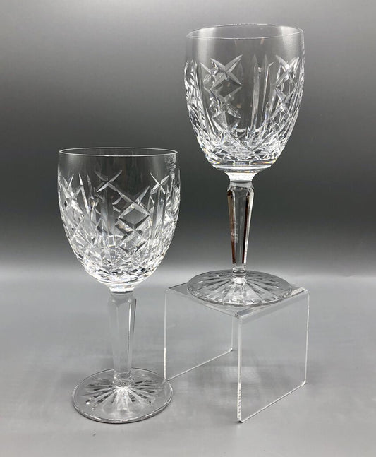 Waterford Crystal “Glengarriff” 7” Water/ Wine Goblet Set of 2 /b