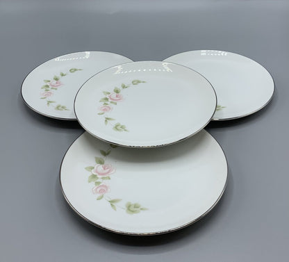 Mid-Century Style House “Tudor Rose” Bread and Butter Plates Set/4 /hg