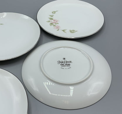 Mid-Century Style House “Tudor Rose” Bread and Butter Plates Set/4 /hg