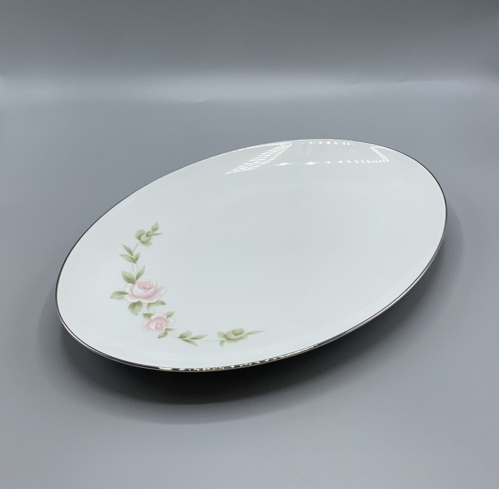 Mid-Century Style House “Tudor Rose” Oval Serving Platter /hg