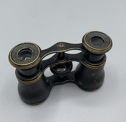 French Leather and Brass Opera Glasses by Lemaire Fabt, Paris c.1880 /hg