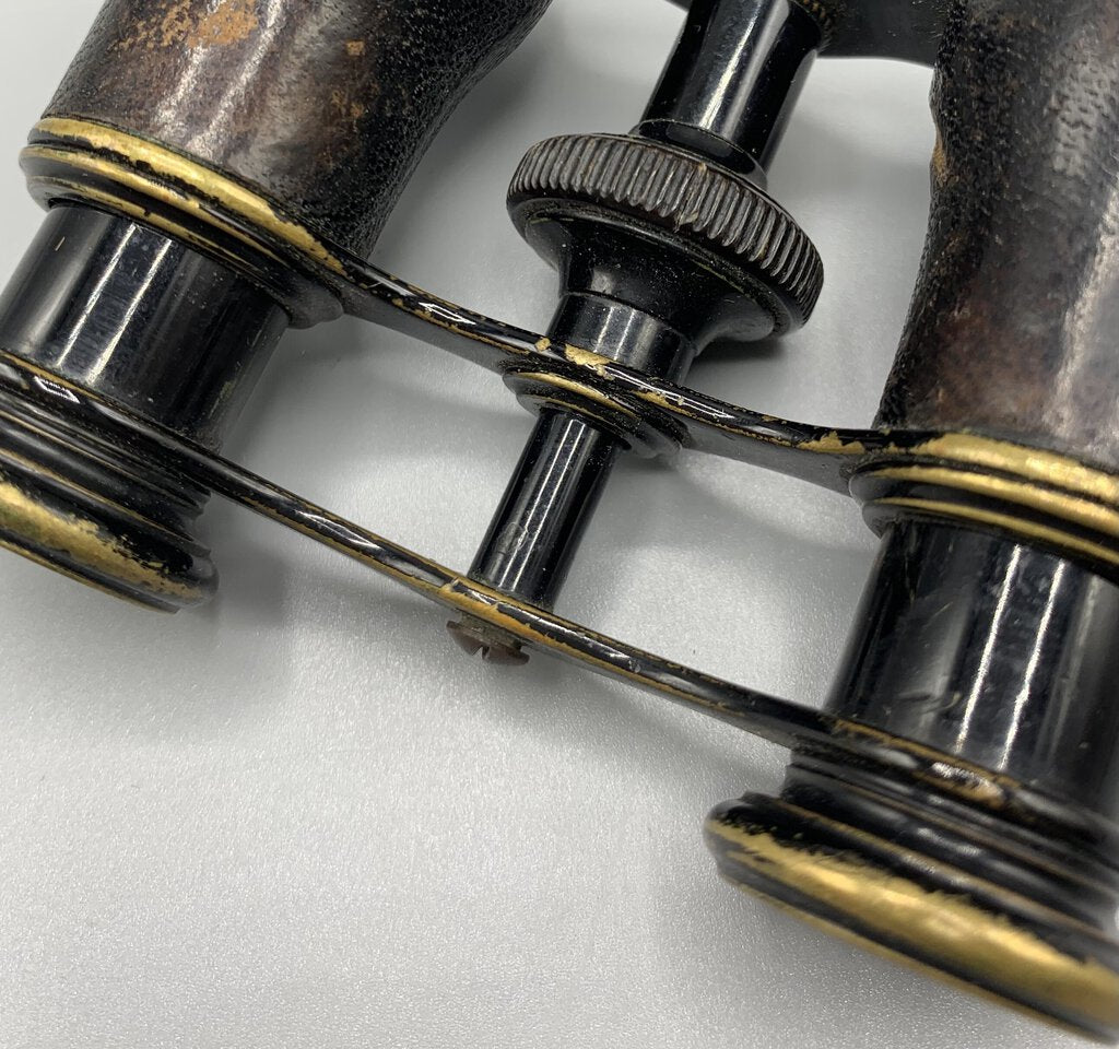 French Leather and Brass Opera Glasses by Lemaire Fabt, Paris c.1880 /hg