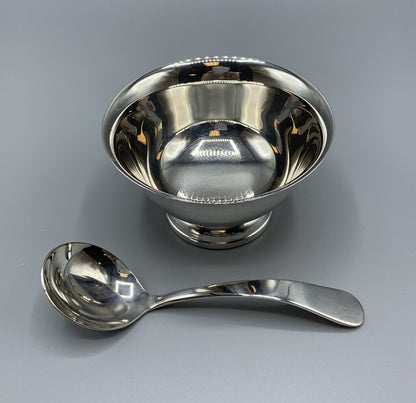 Vintage Cheshire Silverplate Sauce/Compote Bowl with Serving Spoon /hg