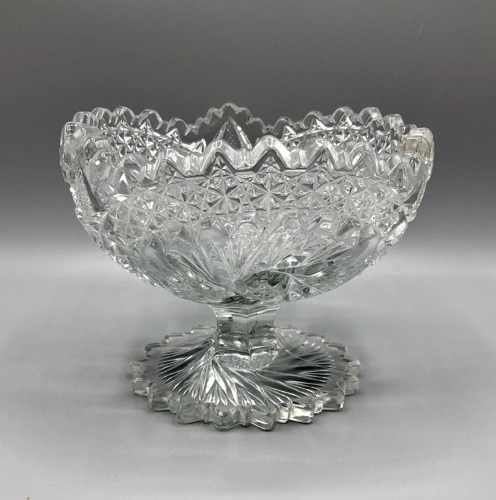 EAPG Imperial Glass “NutCut” Footed Bowl/Candy Dish /b
