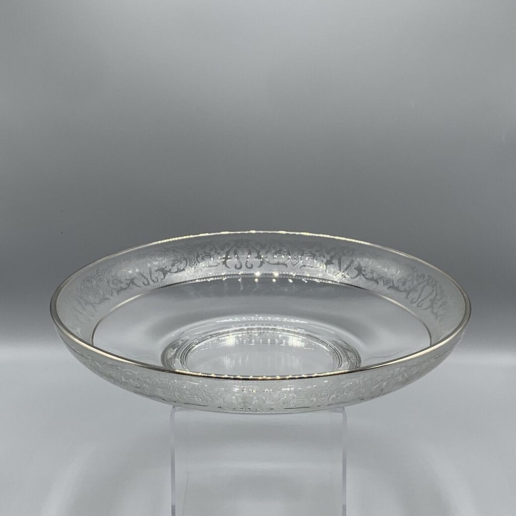 Vintage Glastonbury-Lotus “Brocade Silver” Flared Bowl /hg