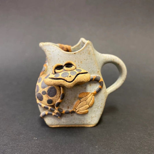 Small Handmade Frog Pitcher/Mini Creamer /bh