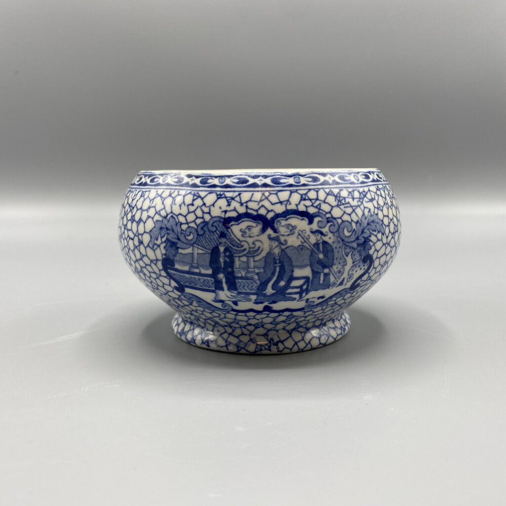 William Adams Chinese Bird Pottery Trinket Dish /bh