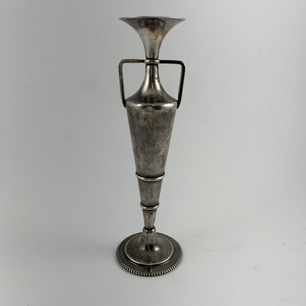 Antique Silver Urn or Trophy-Style Engraved Bud Vase /hg