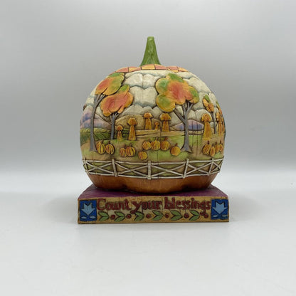 Heartwood Creek Jim Shore "Count Your Blessings" Pumpkin /bh