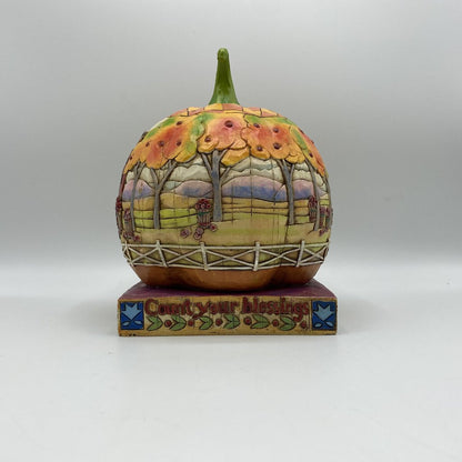 Heartwood Creek Jim Shore "Count Your Blessings" Pumpkin /bh