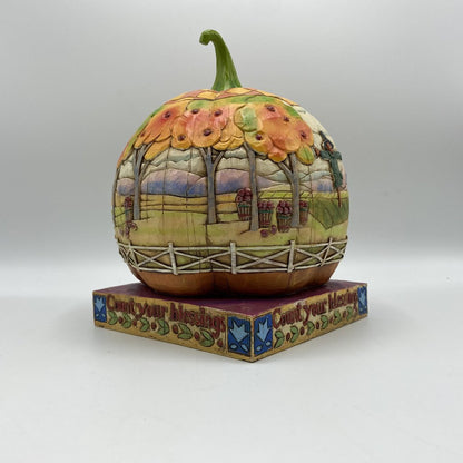 Heartwood Creek Jim Shore "Count Your Blessings" Pumpkin /bh