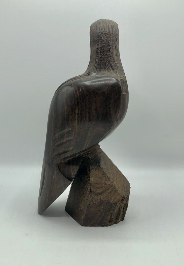 Vintage Ironwood Hand Carved American Eagle Sculpture /b