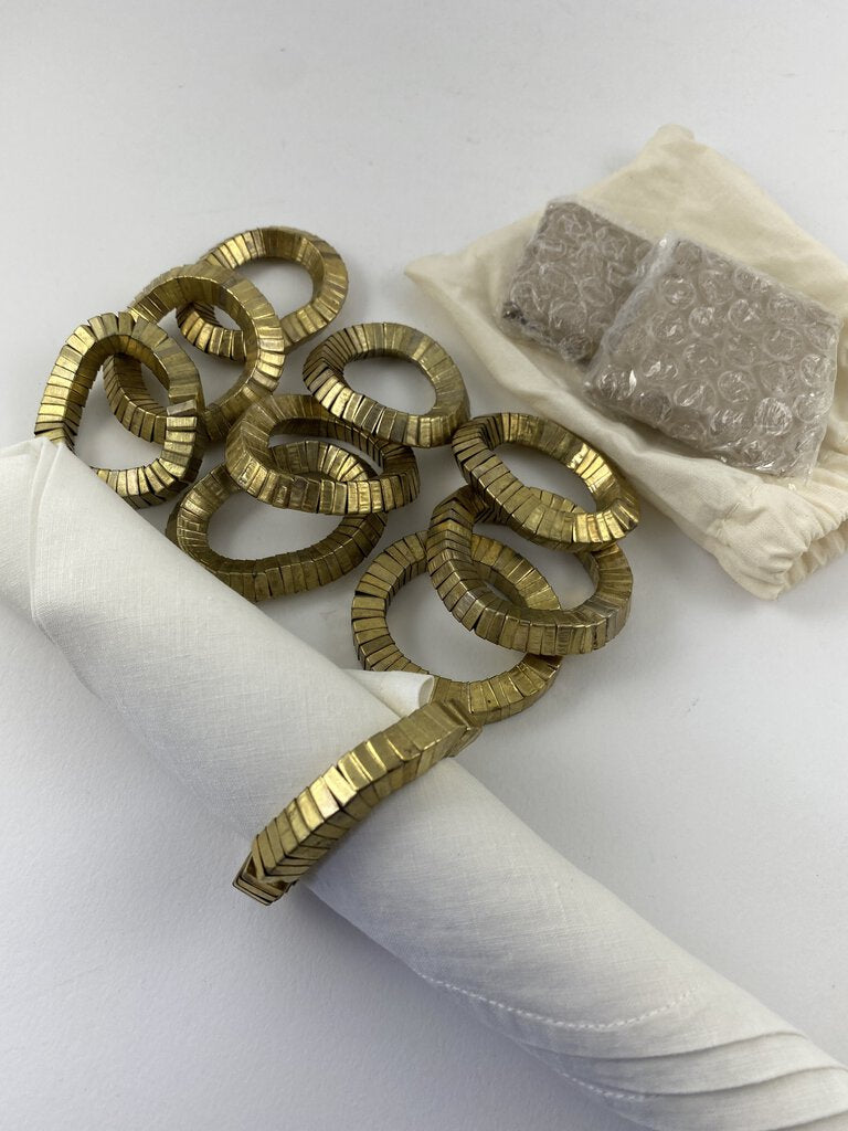 Surevolution Sustainable Sophistication Bronze Napkin Rings set of 12 in storage bag /ro
