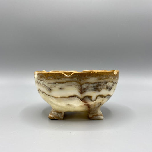 Small Stone Footed Bowl /bh