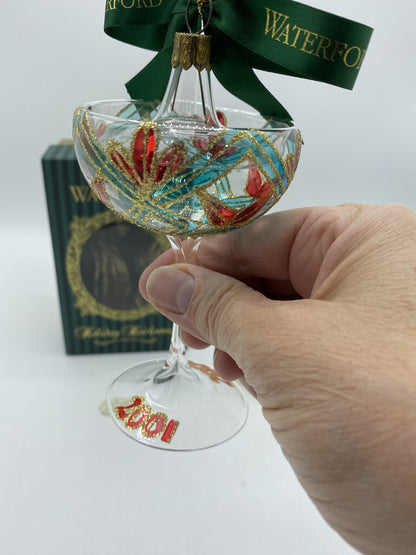 Waterford New Years Toast 2000-2001 Ornament in Box /ro