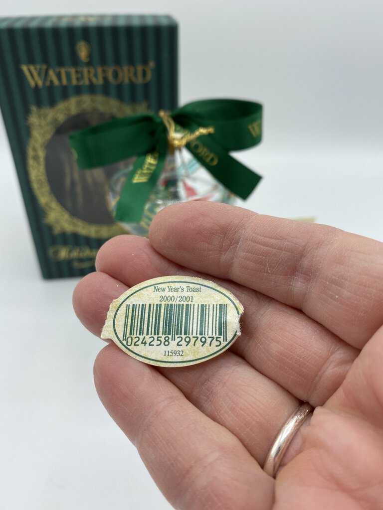 Waterford New Years Toast 2000-2001 Ornament in Box /ro