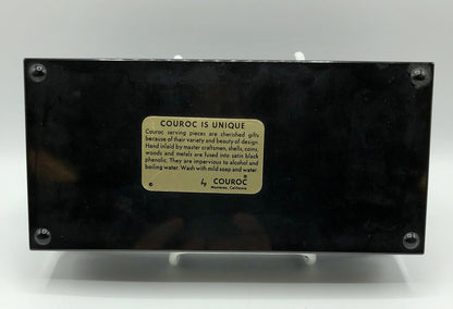 Vtg Couroc Roadrunner Handcrafted Inlaid Black Box /b