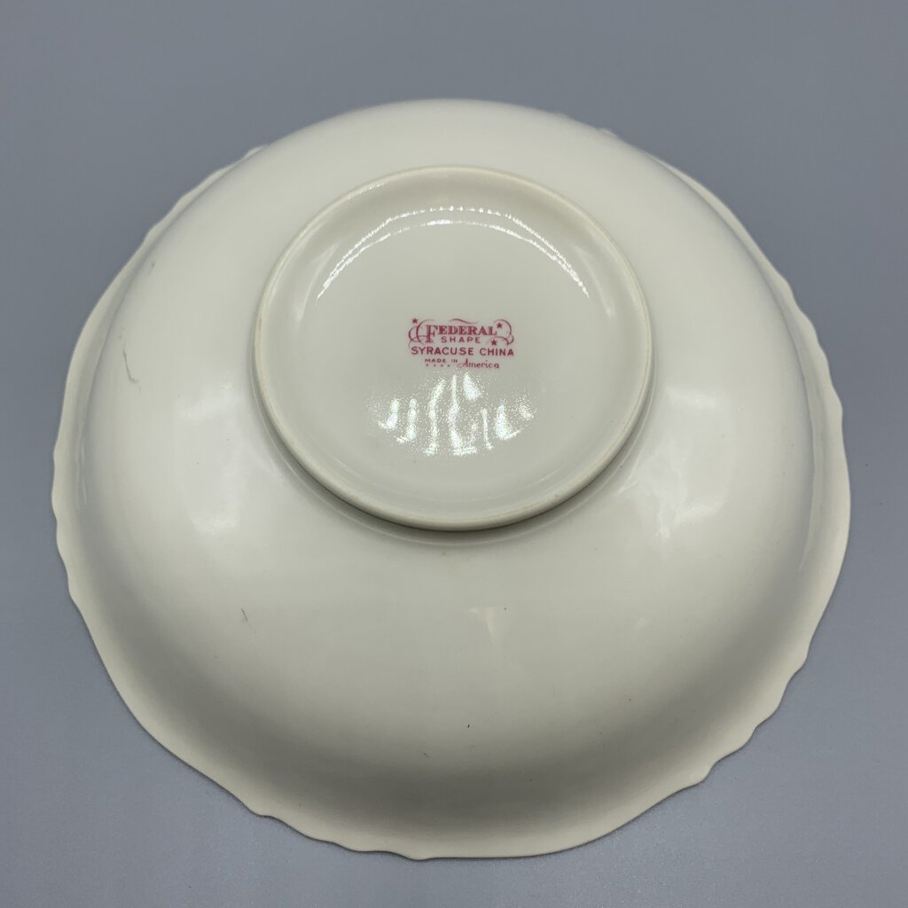 Vintage Syracuse China Company “Pendleton” Round Serving Bowl /hg