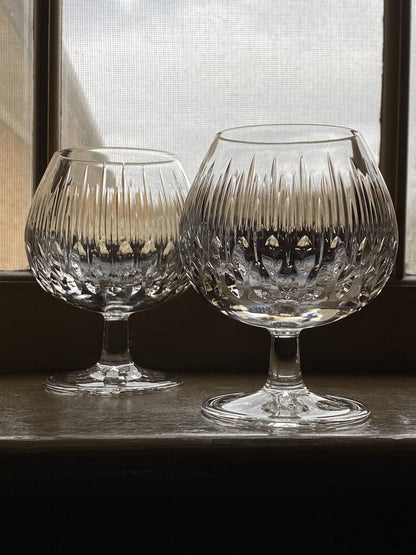 Atlantis Sonnet Cut Glass Brandy Snifter 4 4/8” set of 2 /roh