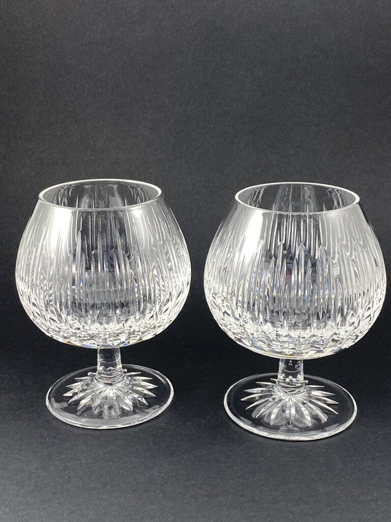 Atlantis Sonnet Cut Glass Brandy Snifter 4 4/8” set of 2 /roh