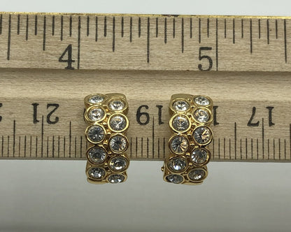 Vintage Swarovski Crystal Clip Earrings /b