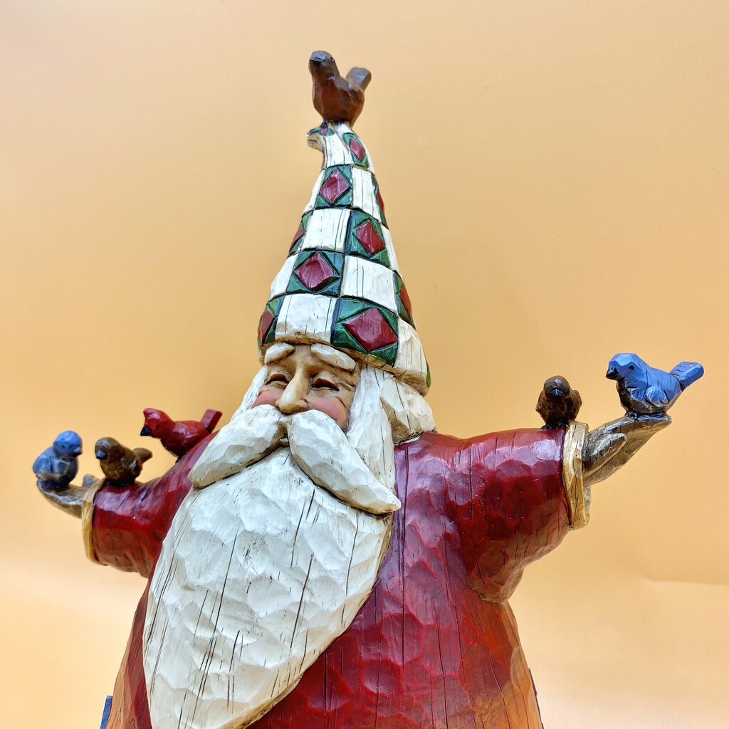 Santa w/ Birds - Jim Shore Heartwood Creek 2002 /bh