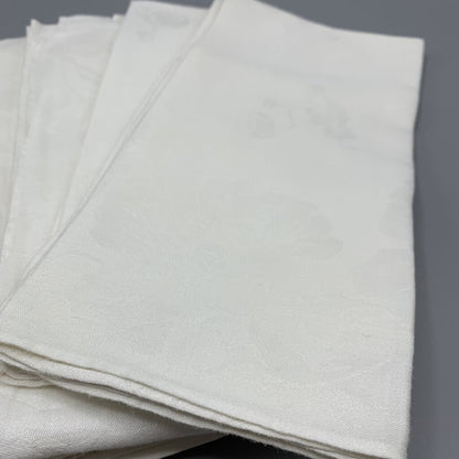 Vintage Damask Linen Napkins Set/8 /hg