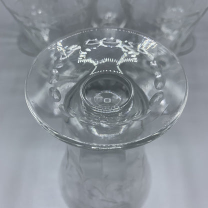 Vintage Newton Crystal Co. Cut Crystal Ice Tea/Water Glasses Set/6 /hg