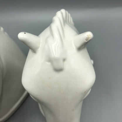 Vtg Abington Pottery Horse head Book Ends /b