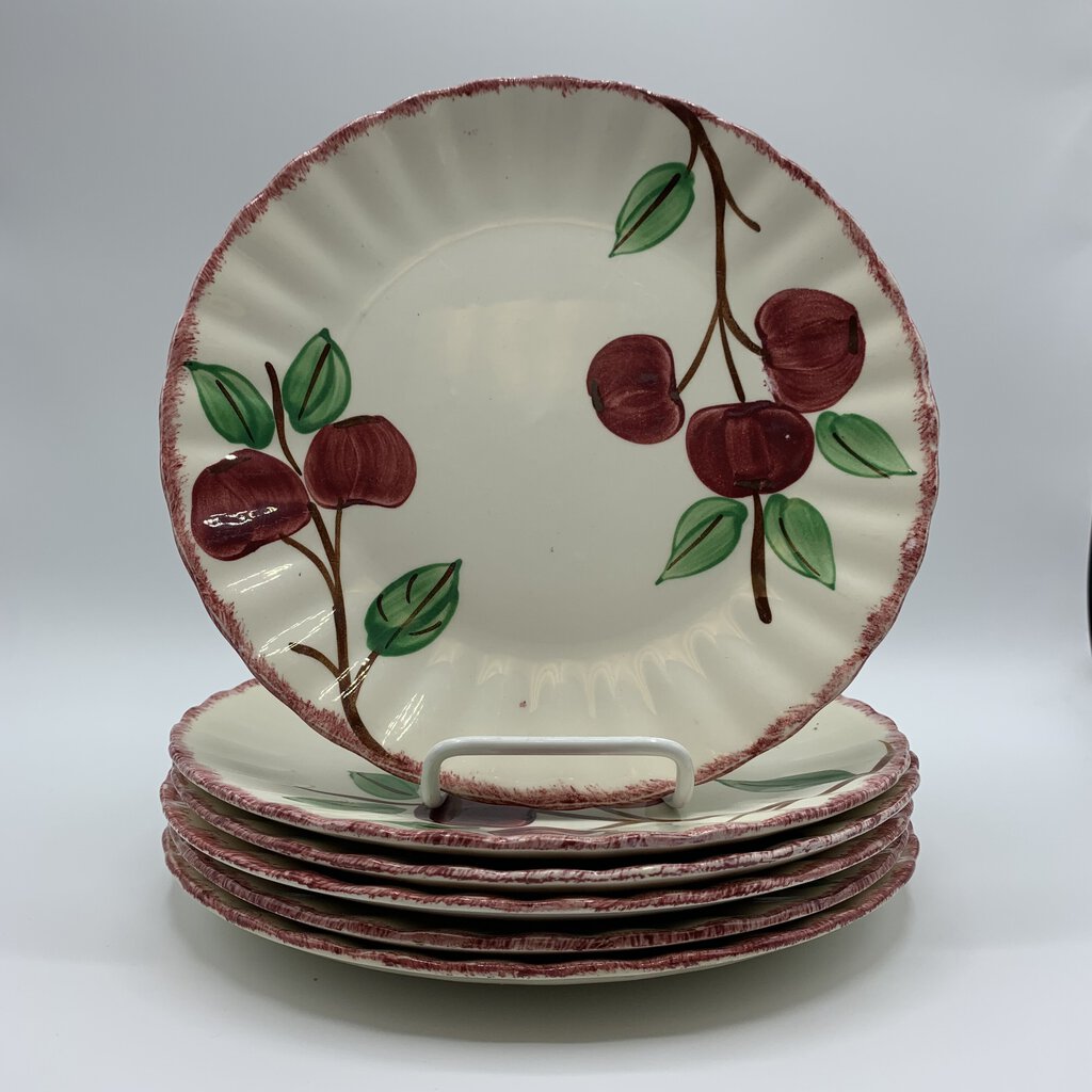 Vintage Blue Ridge Southern Potteries “Crab Apple” Luncheon Plates Set/6 /hg