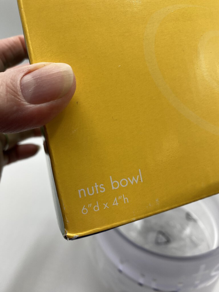 Carlisle Home Products Nuts Bowl 6” x 4” NIB /rb