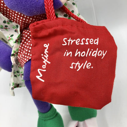 Vintage Hallmark MAXINE Plush Stressed in Holiday Style Doll /b