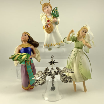 Hallmark Keepsake Ornaments Lot Of 4 Angel Themed /cb