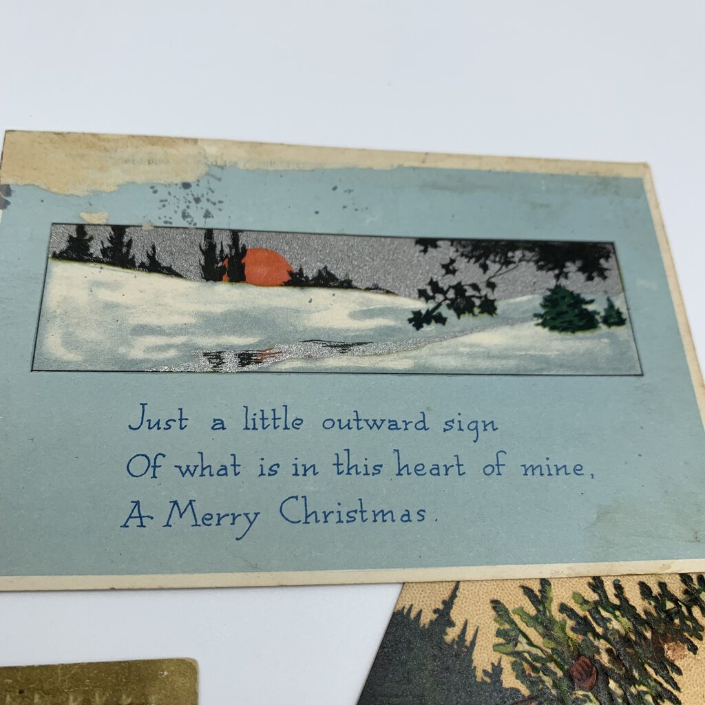 Lot of 6 Antique Edwardian-Era Christmas Postcards /hg