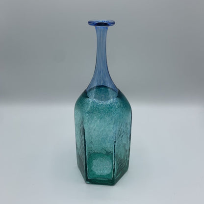 Vintage Kosta Boda “Antikva” Art Glass Bottle/Vase, Artist-Signed Bertil Vallien, 1977 /hg