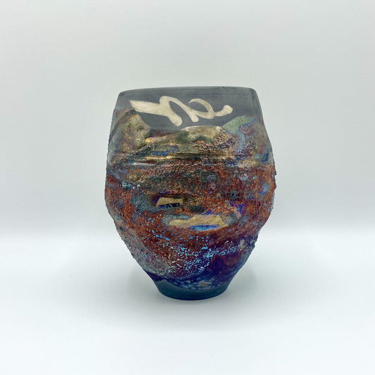 Shu-Chen Cheng Luster Raku Vessel /bh