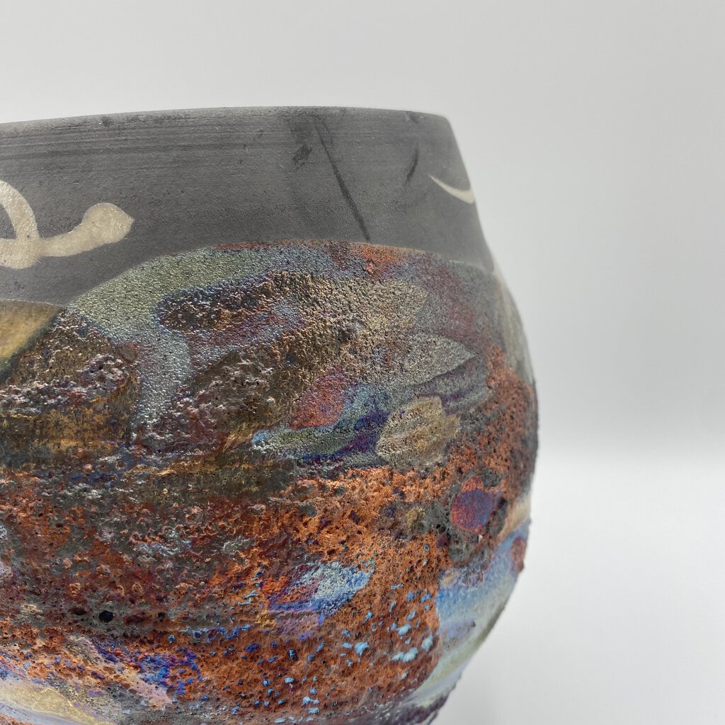 Shu-Chen Cheng Luster Raku Vessel /bh