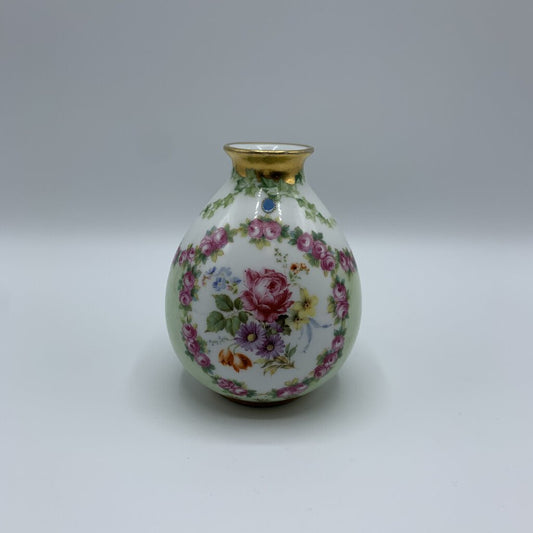 Antique Royal Bayreuth Petite Hand-painted Floral Vase /hg