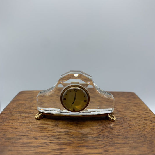 Vintage Swarovski Crystal Moments Miniature Mantel Clock /hg