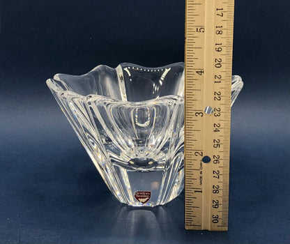 Swedish Orrefors Crystal Orion 5.5” Bowl by Lars Hellsten /b