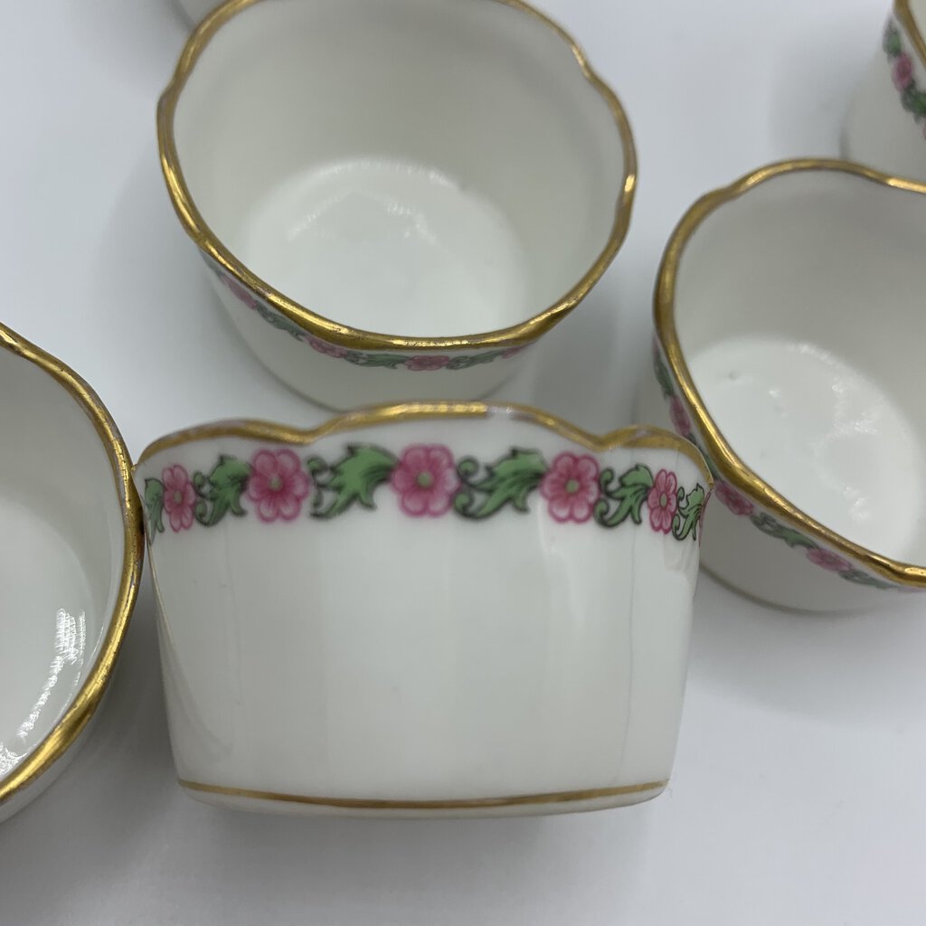 Antique CH Field Haviland Limoges Individual Salt Cellars Set/6 /hg