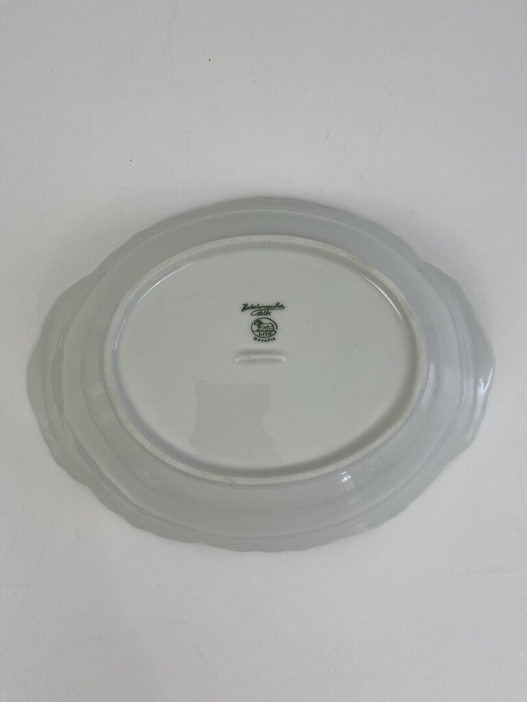 Hutchenruether Gelb Bavaria White Wave Edge 9” Vegetable Serving Dish Excellent! /rb