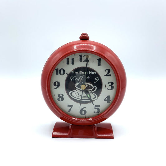 Vintage Red “Best Hot Coffee” Decorative Clock /hg