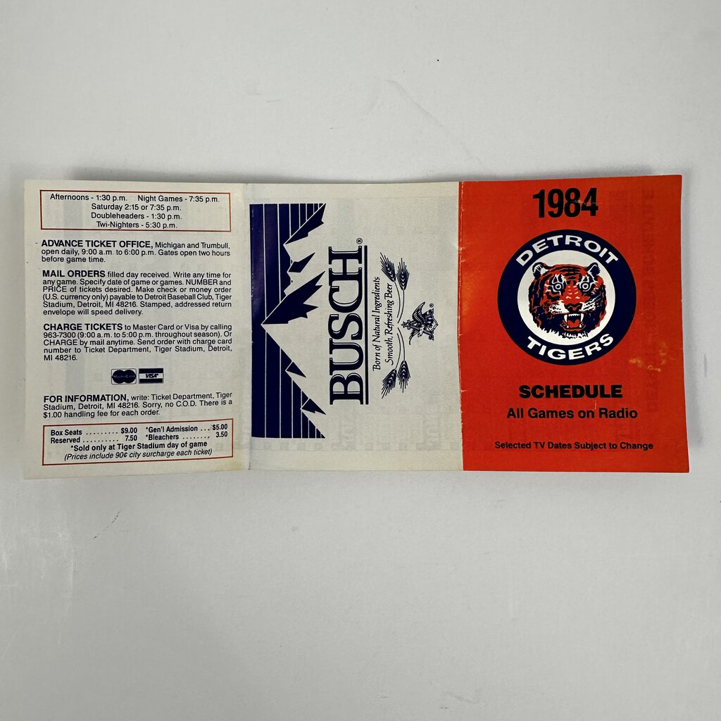 Detroit Tigers 1984 World Series Memorabilia The Roar Magazine, Inside Pitch, Car Sticker, Schedule /cb