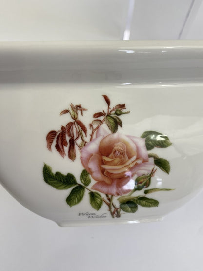 Portmeirion Botanic Garden 8,5” Square Serving Dish Roses Warm Wishes /rb