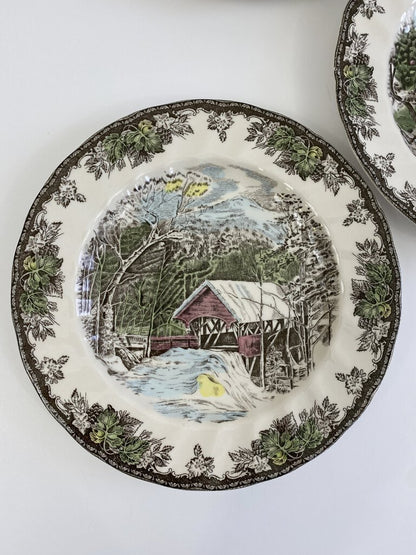 Johnson Bros. Friendly Village pattern 10.5” Dinner Plates Set of 5 Excellent! /rb