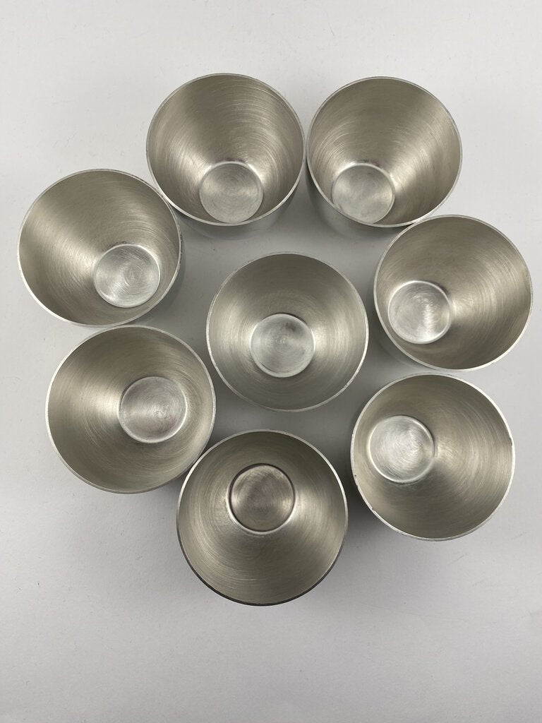 Kirk Stieff Pewter P50 Monticello 2.25” Cups set of 8 /rb