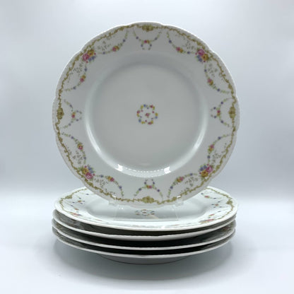 Antique Bassett Austria Limoges Dinner Plates Set of 5 /hg